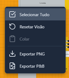 Menu da Placa